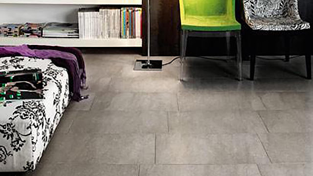 Room tiles design with porcelain stoneware look like quartzite stone - Quarzi