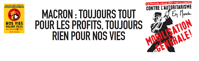 Macron : toujours tout pour les profits, toujours rien pour nos vies.