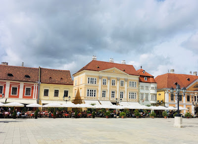 Győr, rynek, stare miasto, restauracje