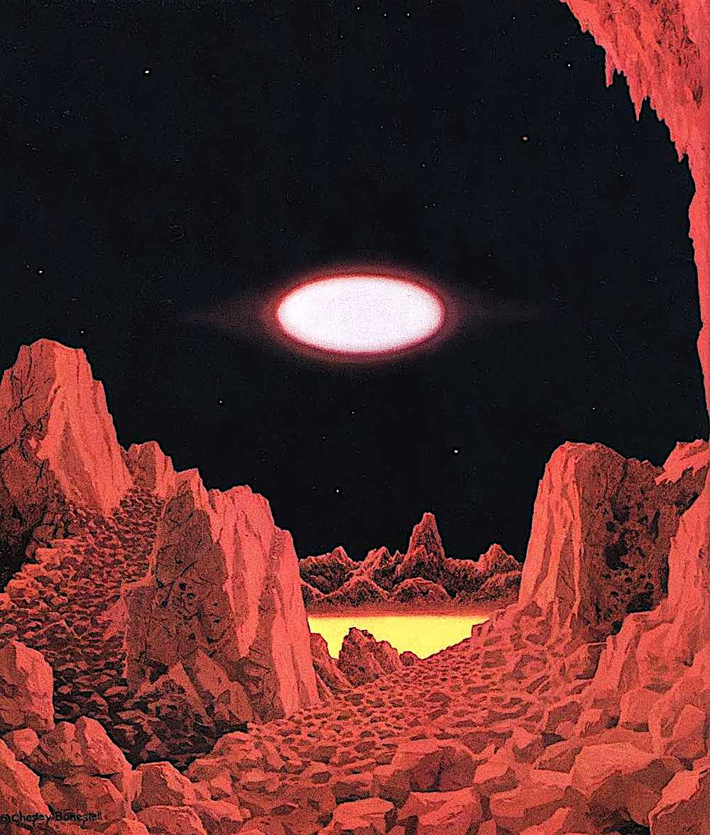 Chesley Bonestell a Chesley Bonestell illustration of another world in space