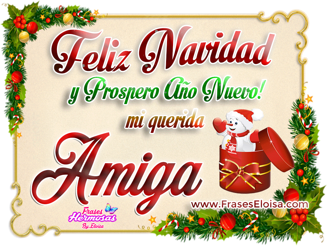 feliz-navidad-amiga.gif (1079×811) | Feliz navidad, Feliz navidad amiga