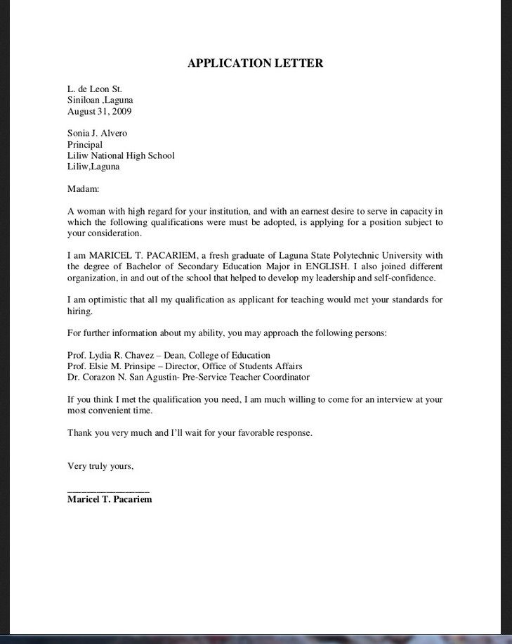 Cover Letter For Job Application For Fresh Graduate 2018 Birthday Letter