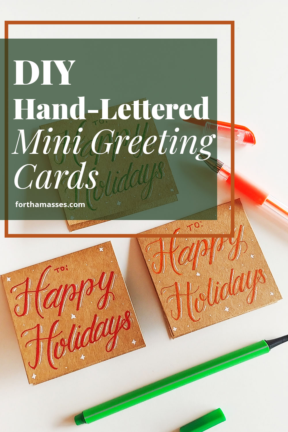 DIY Hand lettered mini greeting cards