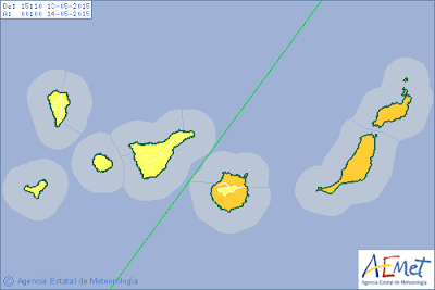 Lanzarote y Fuerteventura con Gran Canaria, alerta naranja por calor, 13 mayo
