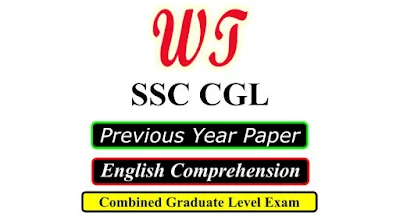 SSC CGL Previous Year English Comprehension Questions