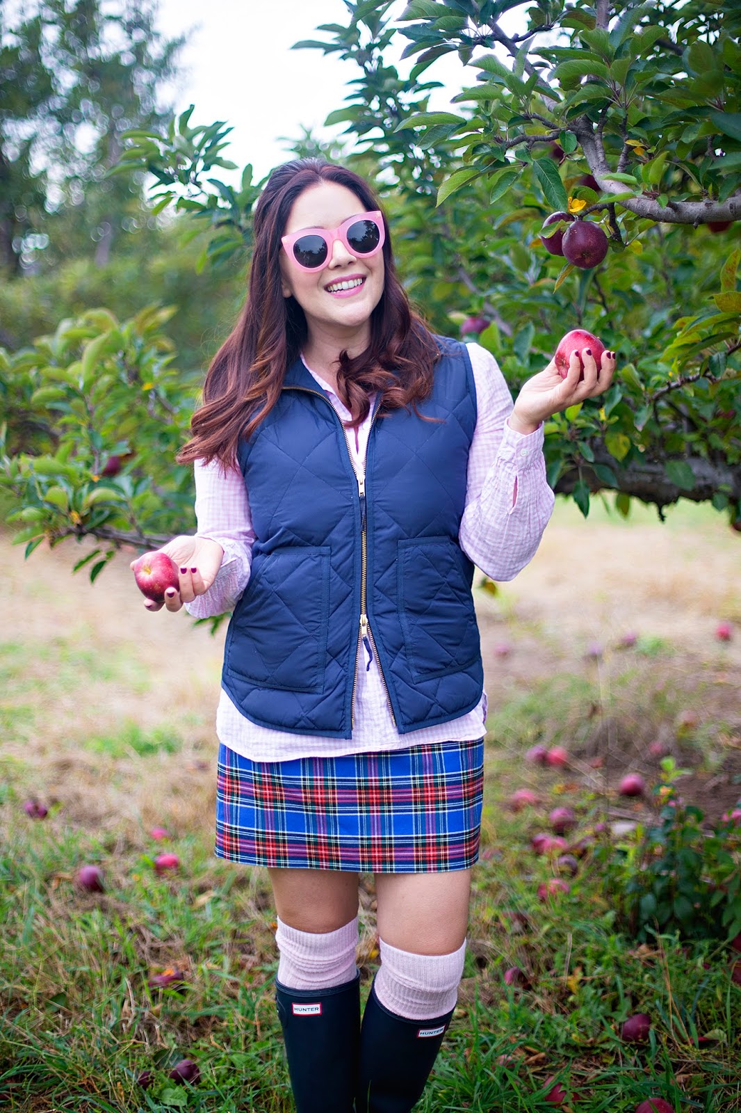 History In High Heels Apple Picking in Connecticut