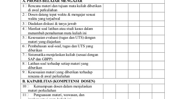 Jurnal Ilmiah Contoh Kuesioner Penelitian Kinerja Jurnal Ilmiah Contoh Kuesioner Penelitian Kinerja