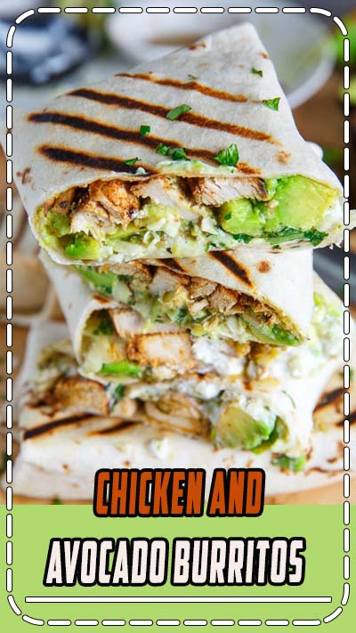 Chicken and Avocado Burritos