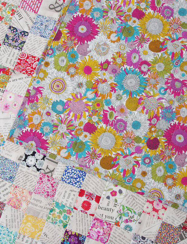 Liberty Tana Lawn and Collage Checkerboard Quilt by Red Pepper Quilts