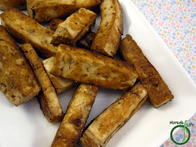 Morsels of Life - Ginger Tofu - Flavorful, gingery tofu sticks with a tender inside and a crispy exterior.