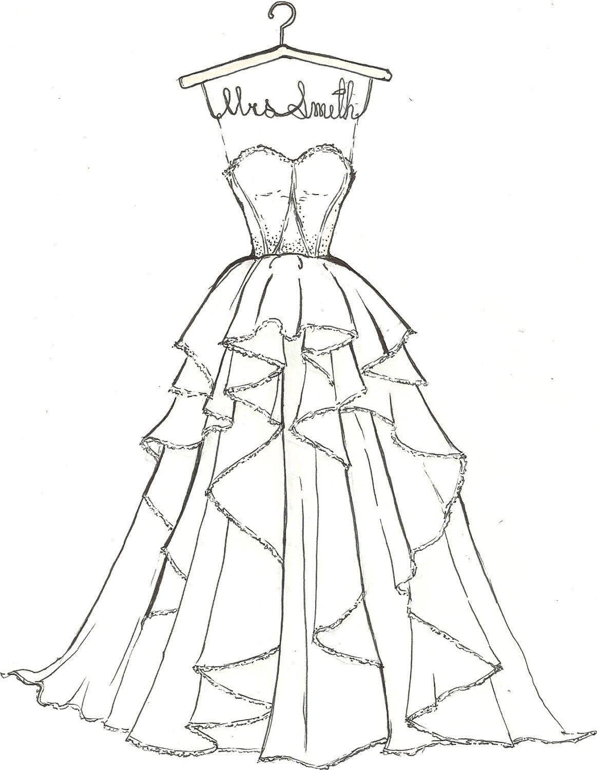 Barbie Wedding Dress Patterns Free Printable