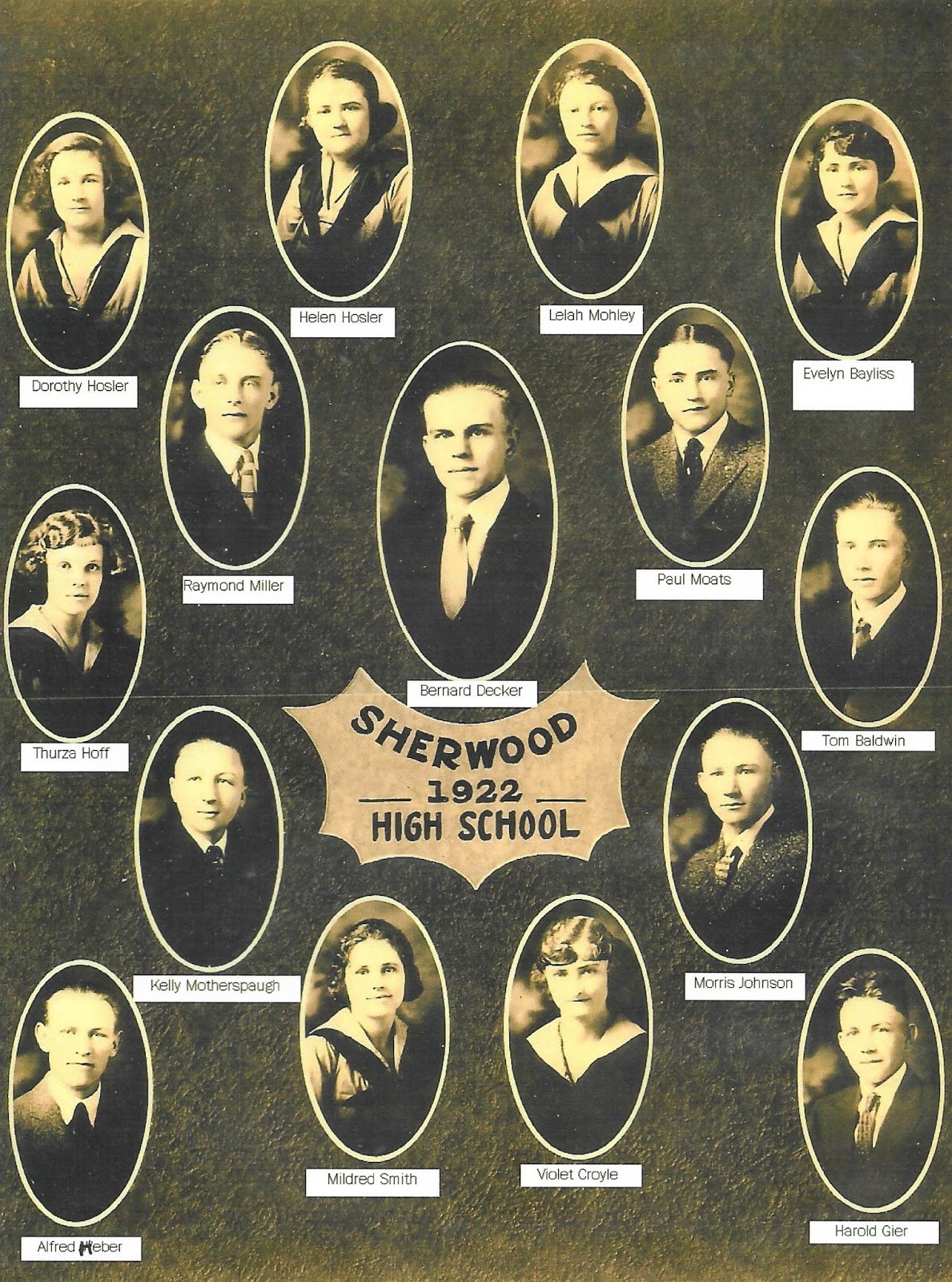 Defiance County, Ohio Genealogy Sherwood High School Graduates 1922