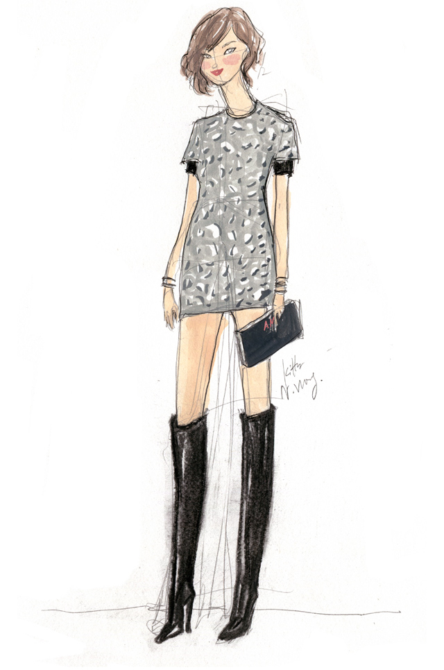 Kitty N. Wong / Arizona Muse Fashion Illustration
