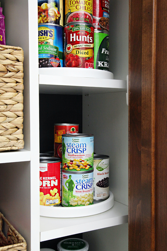 IHeart Organizing: Organized Kitchen Corner Cabinet with a DIY Lazy Susan