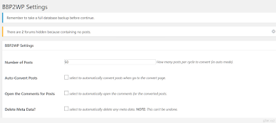 bbPress Topics σε WP Posts Converter 1