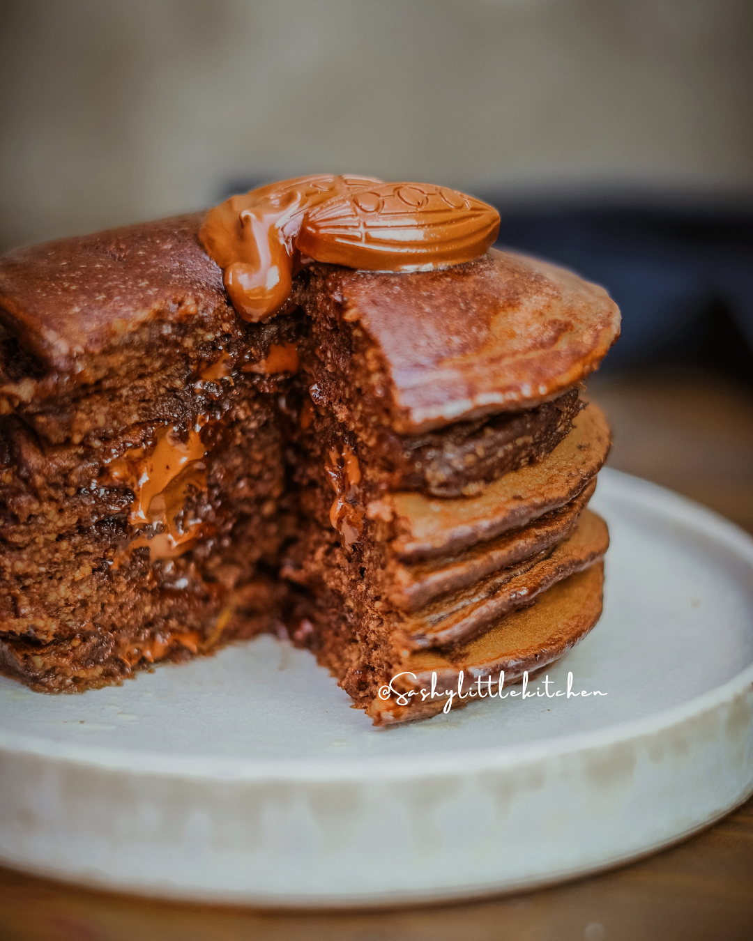 Chocolate Filled Pancake (tanpa tepung dan gluten free) Bali Food Blogger Resep dan Review by