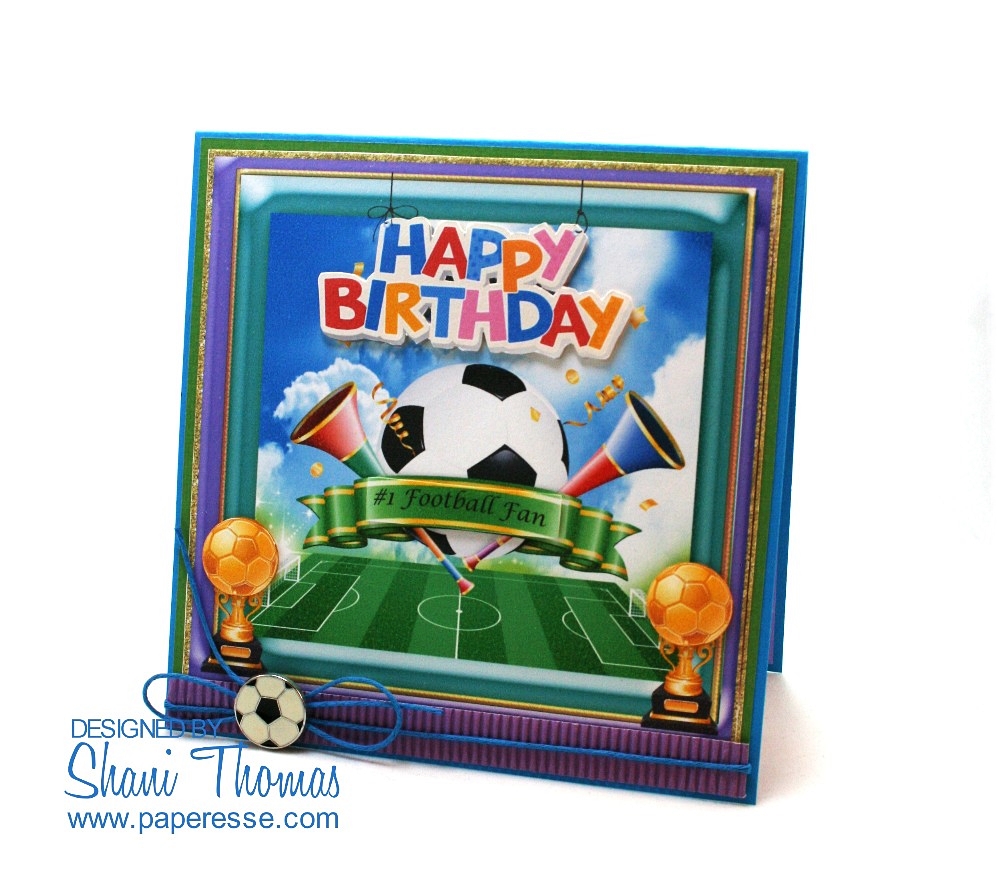 Football (soccer) fan birthday card for a man or woman Paperesse