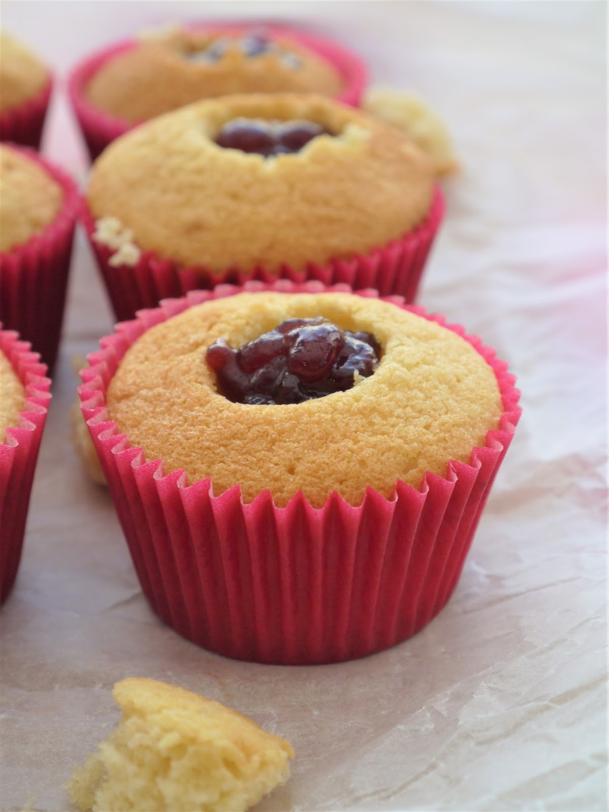 This Muslim Girl Bakes Peanut Butter and Raspberry Jam Cupcakes.