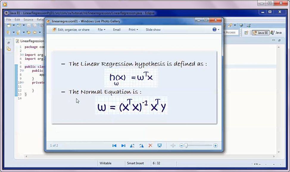 Prototype Project: Linear Regression w/ Java & Normal Equation (01)