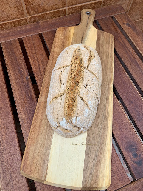 Pan con boniato asado y pipas (sin gluten)