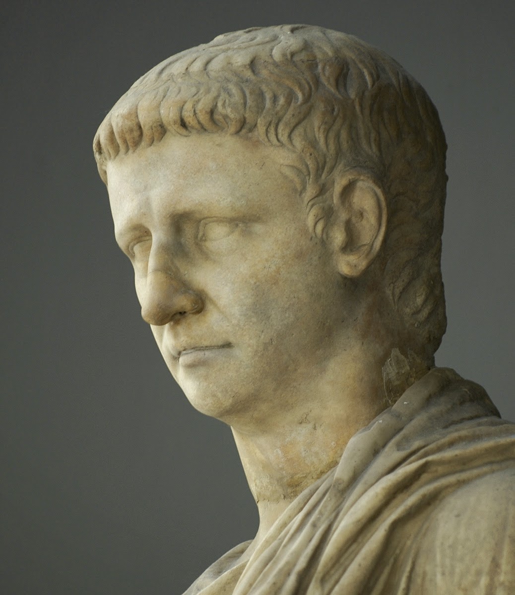 Photo of a marble statue of Emperor Claudius