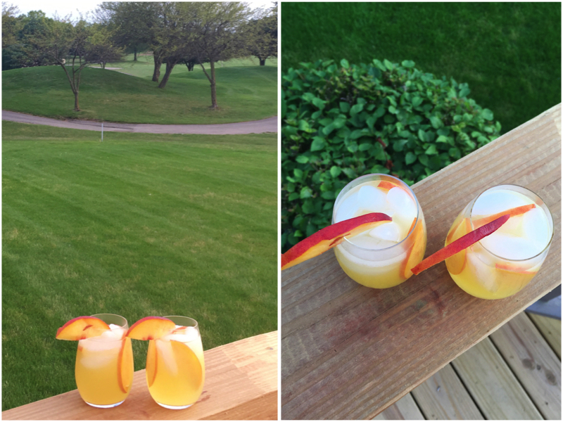 Summer Recipe Peach Wine Cooler Lavender Elizabeth