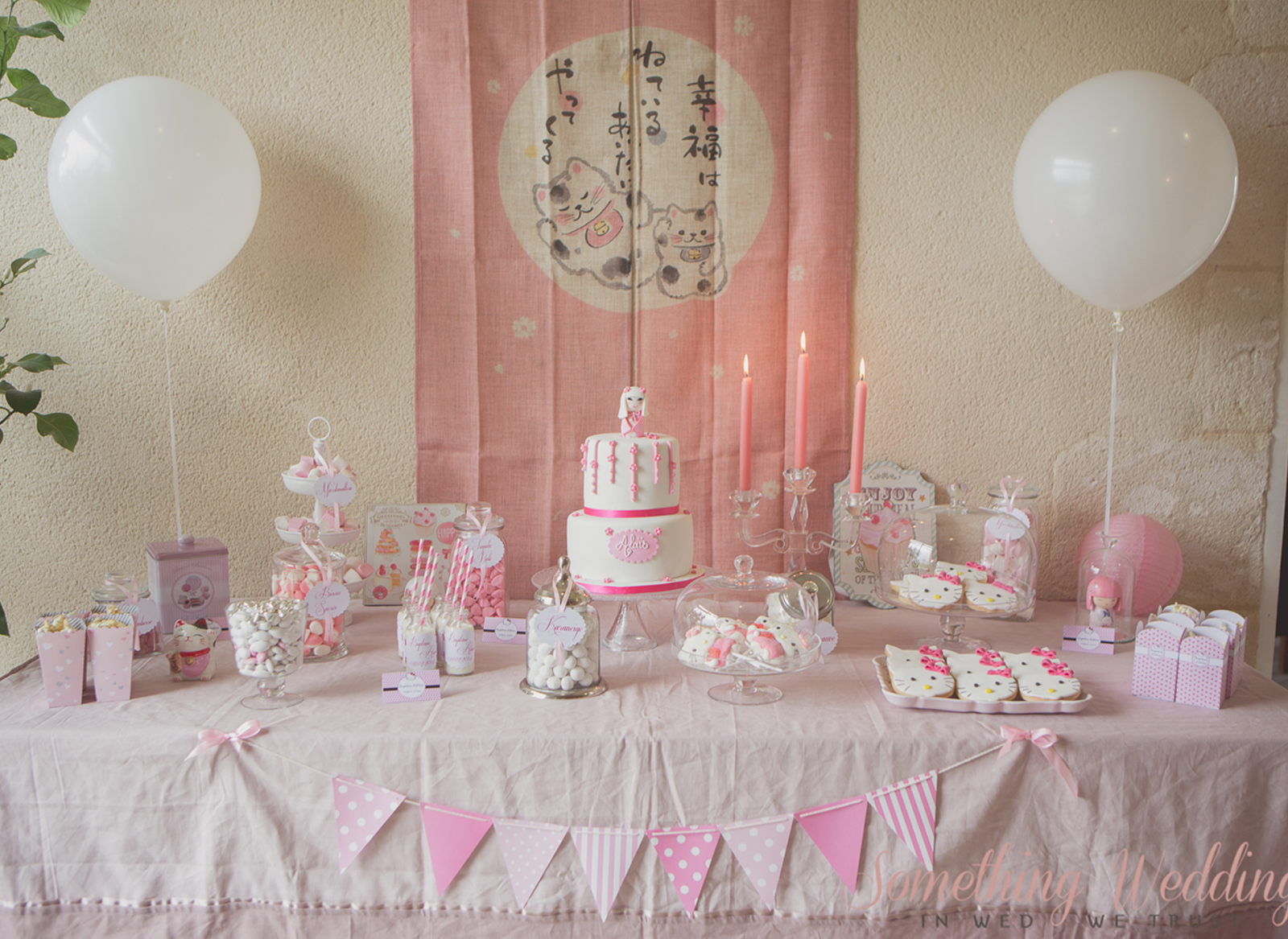 Sweet Table Rose Bapteme D Alais Le Candy Bar