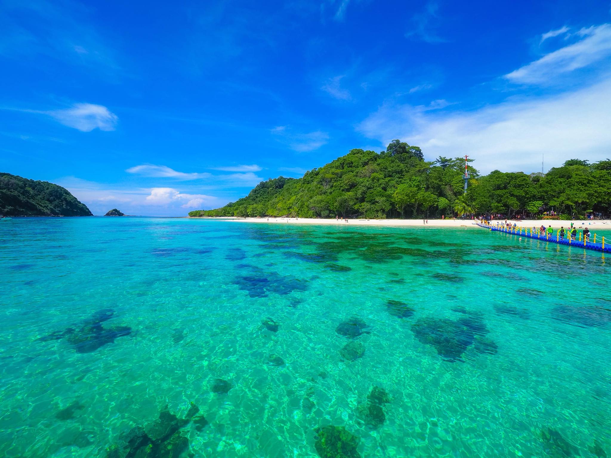 Visit Koh Rok which consists of Koh Rok Noi, Koh Rok Yai
