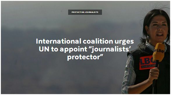 Une coalition internationale demande la nomination d’un « protecteur des journalistes»