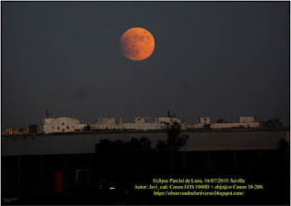 Eclipse Parcial de Luna 16 de julio de 2019