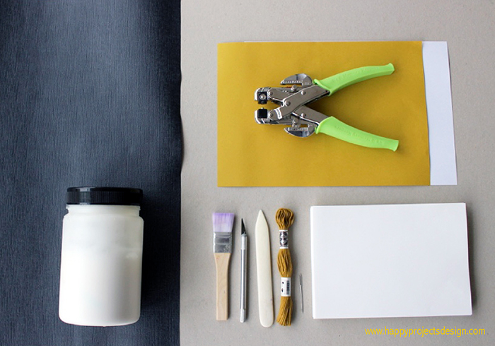 encuadernación japonesa DIY: materiales