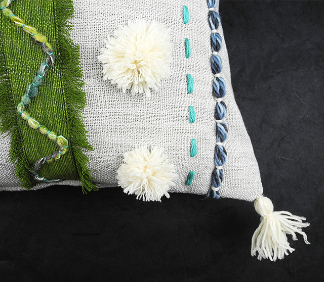 creating with jules- textured pillow