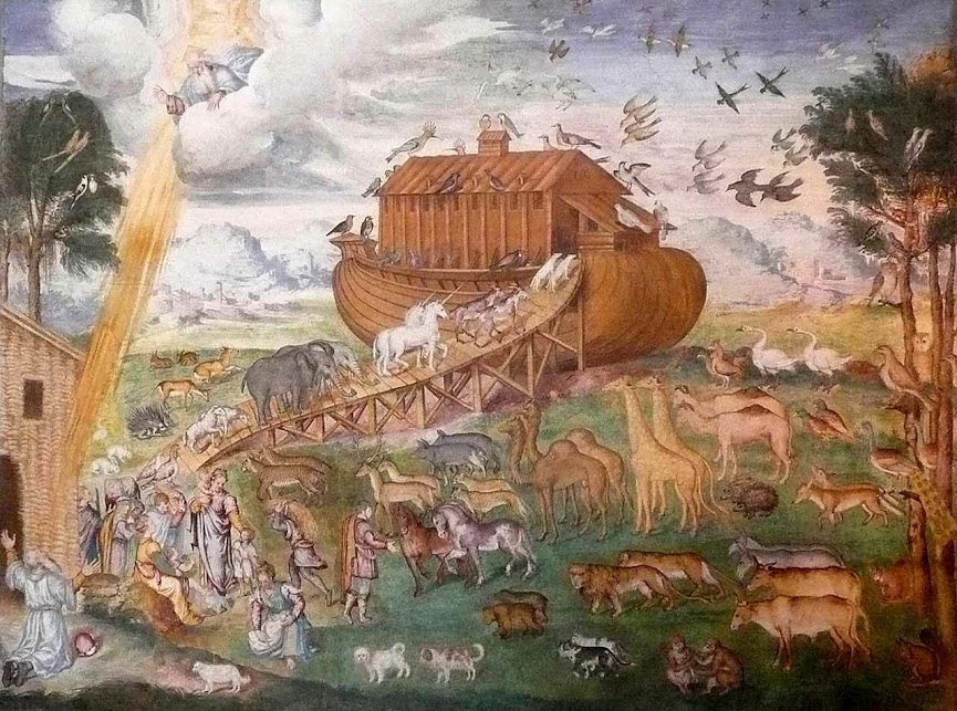 Arca de Noé. Afresco na igreja de São Maurizio, Milão.