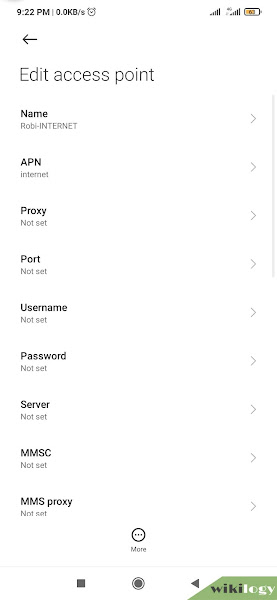 Robi Access Point Settings for Android Internet