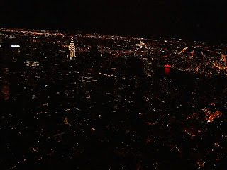 Vista noturna do observatório Empire States Building Vista noturna do observatório Empire States Building