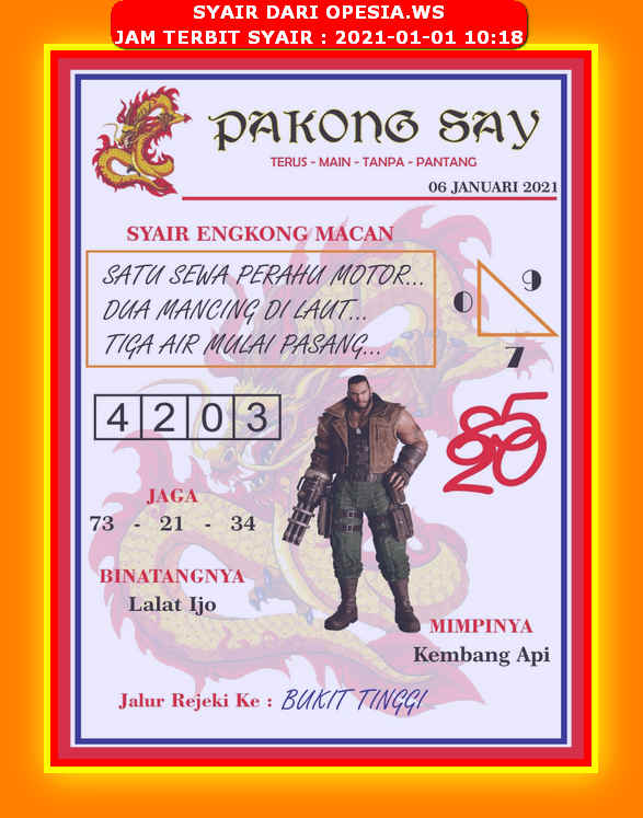 Syair Hk Rabu 6 Januari 2021 Royal Syair
