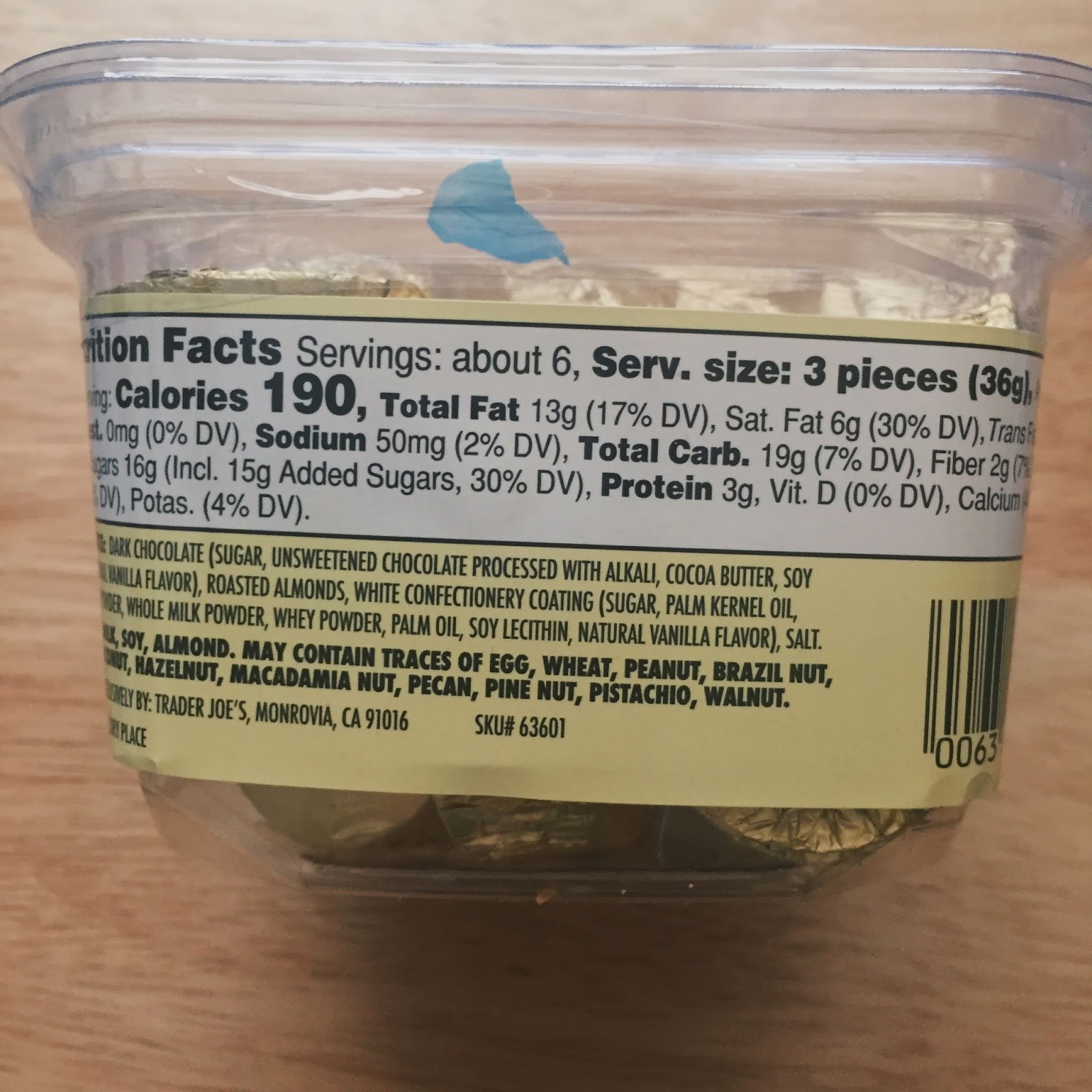 Trader Joe's Dark Chocolate Almond Butter Cups