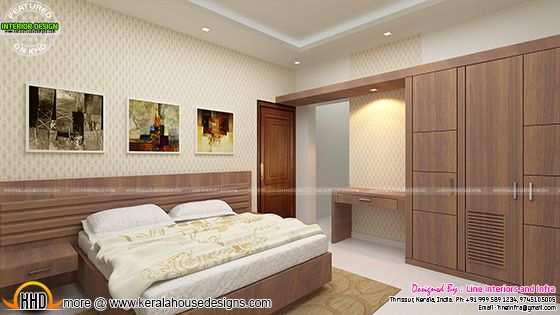 Beautiful Interior Designs Of Bedrooms Kerala Home Design