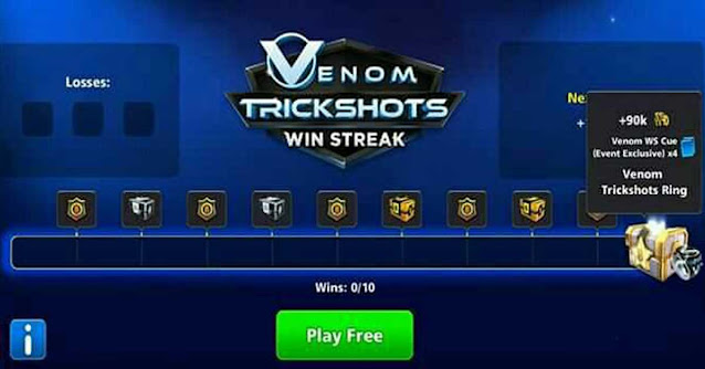 Venom Trickshots Win streak 8 ball pool