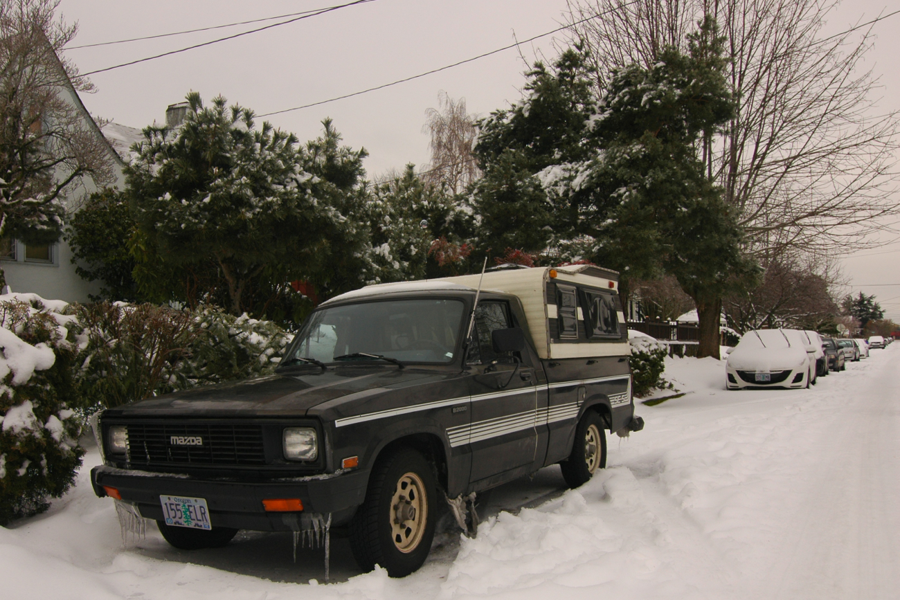 OLD PARKED CARS.: 1984 Mazda B2000 SE-5.