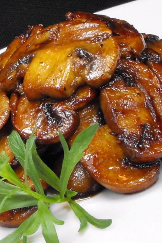 Mushrooms with a Soy Sauce Glaze - vegan recipe box