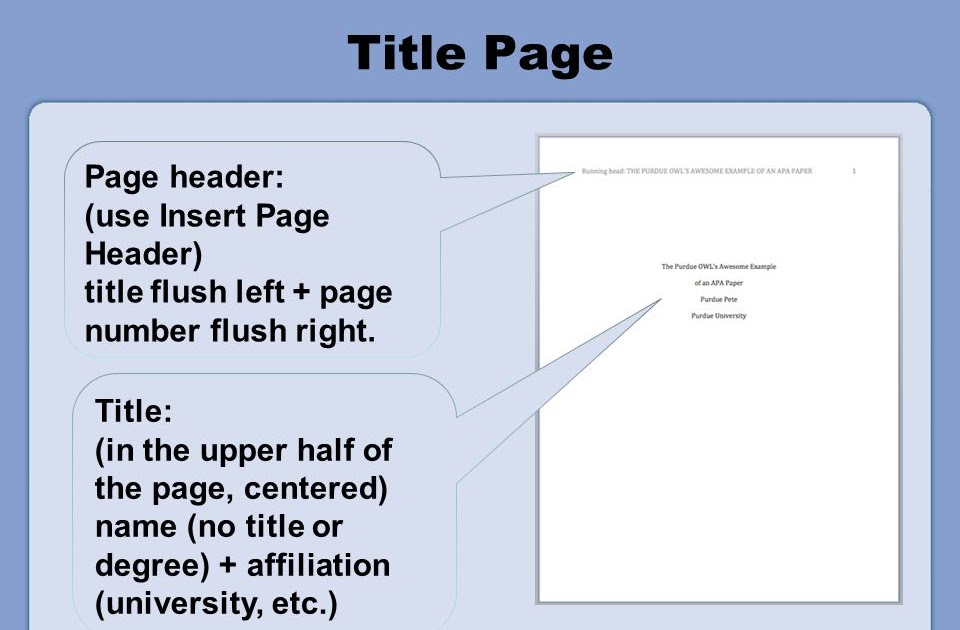 Purdue Owl Apa In Text Citation / In Text Citations The