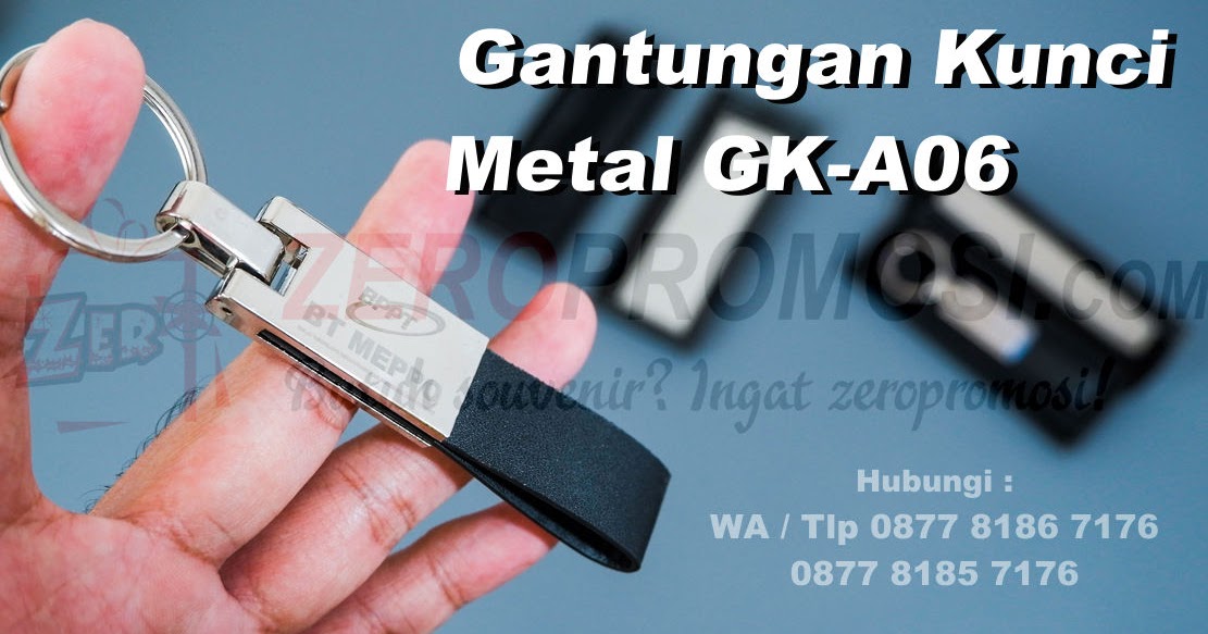 Souvenir Gantungan Kunci Kulit Metal GK-A06 Custom 