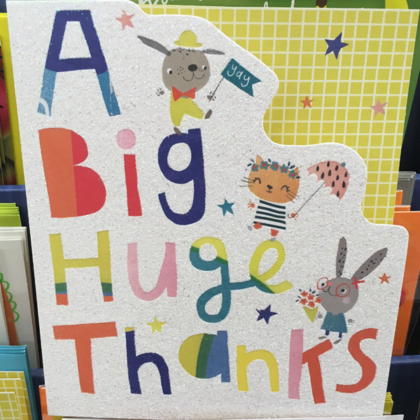 print & pattern GREETINGS CARDS thank you teacher