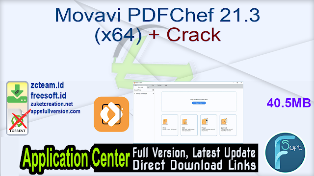 Movavi PDFChef 21.3 (x64) + Crack_ ZcTeam.id