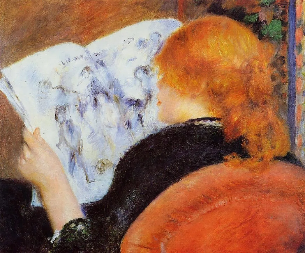 Pierre-Auguste Renoir - Young Woman Reading an Illustrated Journal, 1880