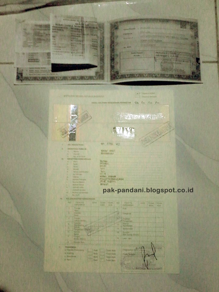 Cara Membuat Surat Keterangan Cek Fisik Kendaraan Bermotor