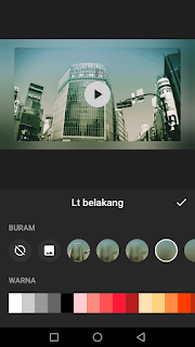 Cara edit video menambah latar belakang video menggunakan aplikasi Inshot di Android