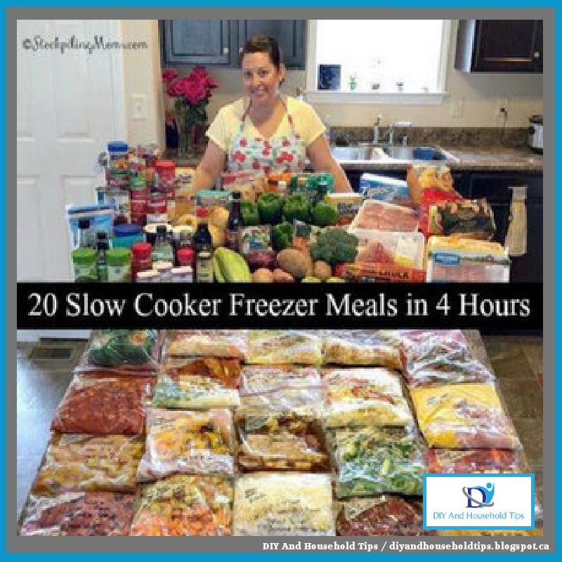 DIY And Household Tips: 20 Slow Cooker Freezer Meals in 4 Hours