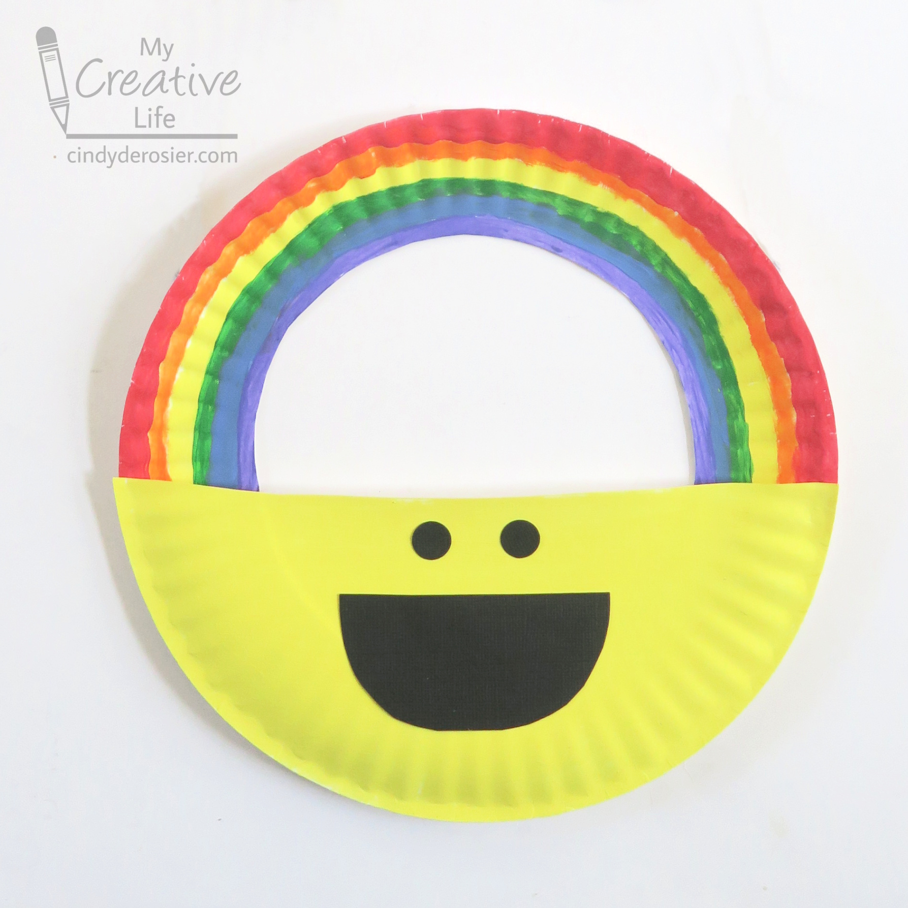Cindy deRosier: My Creative Life: Paper Plate Rainbow Craft
